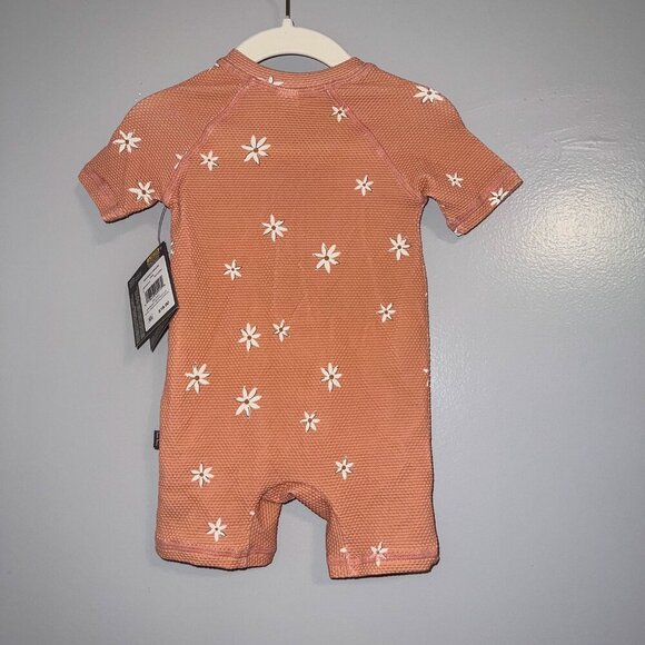 NWT Modern Moments by Gerber Baby Rash Guard Swimsuit Pink Floral Size 6-9M - Picture 6 of 8